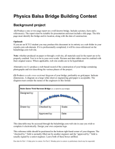 Background project - Physics Balsa Bridge Building Contest