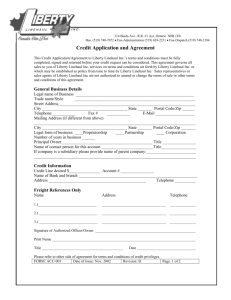 Credit Application and Agreement