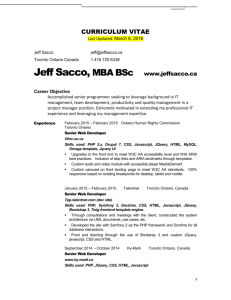 Jeff Sacco Resume
