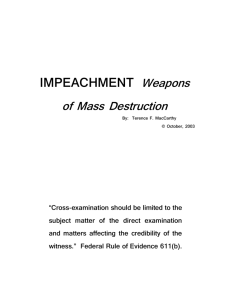 IMPEACHMENT Weapons of Mass Destruction