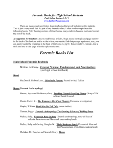 Forensic Books for High School Students Patti Nolan Bertino 2.2.13