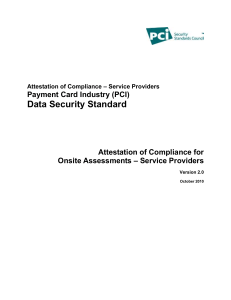 Attestation of Compliance – Service Providers