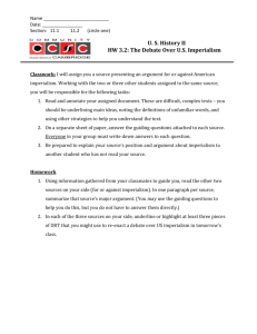 3.2 The Debate over US Imperialism