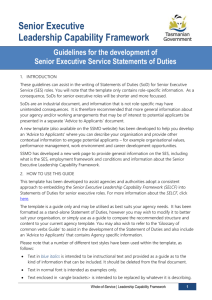 Developing SES Statements of Duties