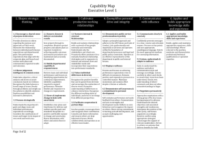 Capability map: Executive Level 1