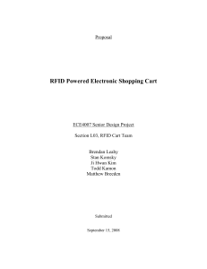 Proposal RFID Powered Electronic Shopping Cart ECE4007 Senior