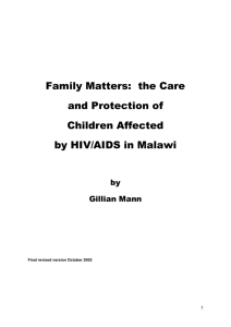 Case Study on the Care and Protection of Children Affected by HIV