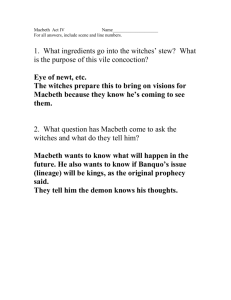Macbeth Act IV - MahnkenEnglishClass