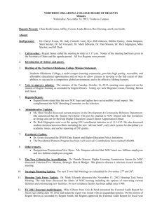 Minutes of Regents Meeting November 14, 2012
