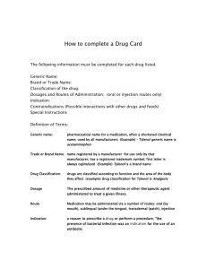 How to complete a Drug Card