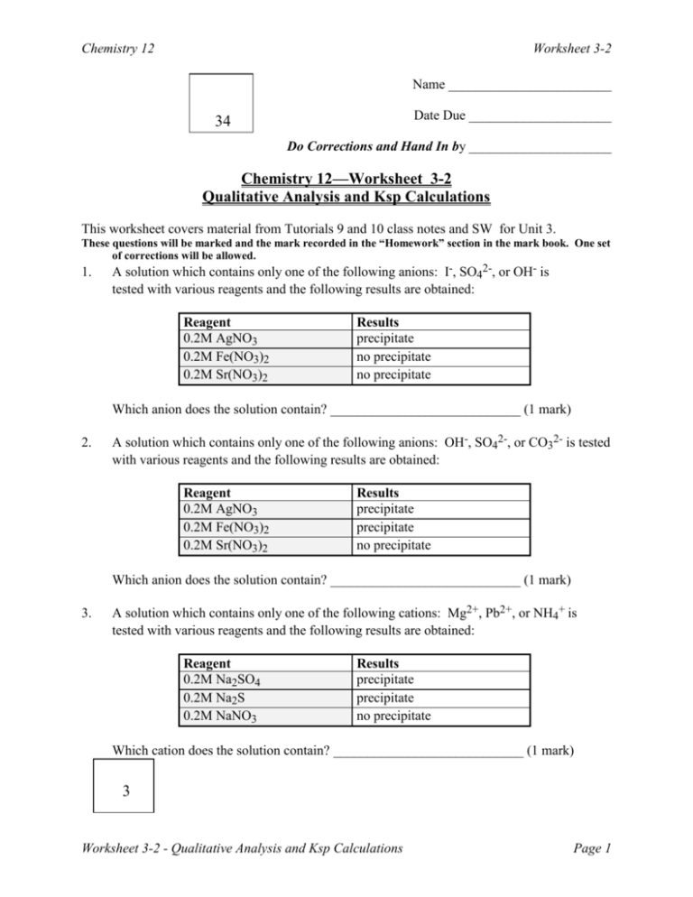 Worksheet 3 2 Colgur Chemistry