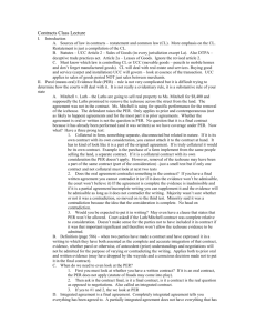 Contracts II Outline