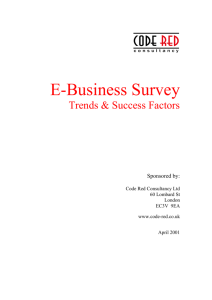 E-Business Survey - Code Red Consultancy