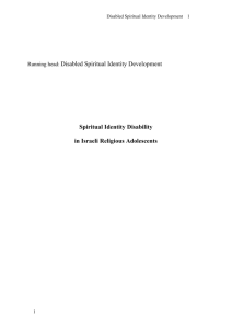 Spiritual Identity Disability