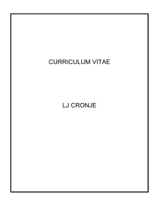 curriculum vitae