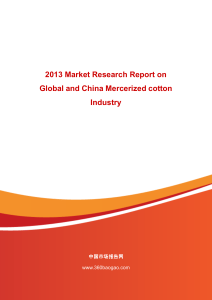 Chapter Thirteen Global and China Mercerized cotton Industry