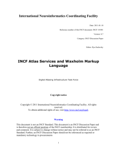INCF Atlas Hub Specification and INCF