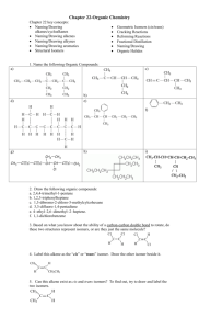 Chapter 22/23-Organic Chemistry