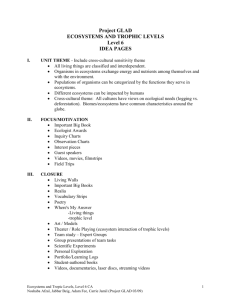 Ecosystems and Trophic Levels