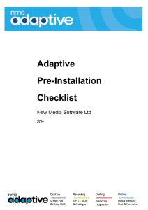 Pre-Installation Checklist