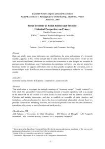 eleventh world congress of social economics. social - Hal-SHS