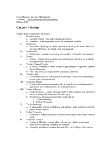 Chapter 7 Outline of Law for Business and Personal Use