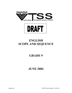 English Scope and Sequence