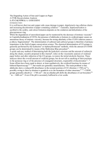 The Degrading Action of Iron and Copper on Paper A FTIR