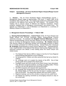 1998 Southwest Airspace Range Council