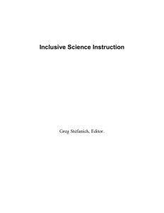 Inclusive Science Instruction