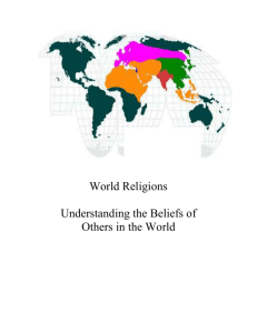 Creating a Chart of 5 Major World Religions