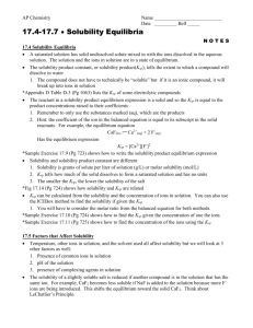 Notes_-_Solubility equilibria doc
