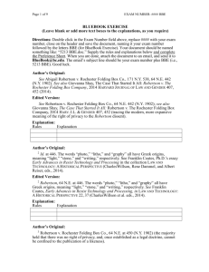 Bluebook Exercise Template