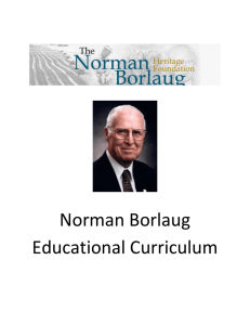 the Curriculum - The Norman Borlaug Heritage Foundation