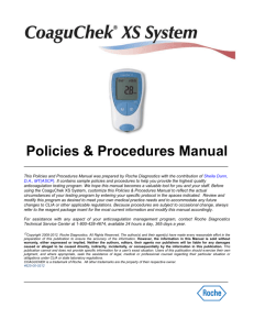 CoaguChek XS Policy and Procedure Manual