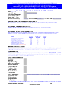 CSIS 4893_Position Description Form