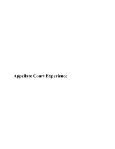 Appellate Court Experience Guide
