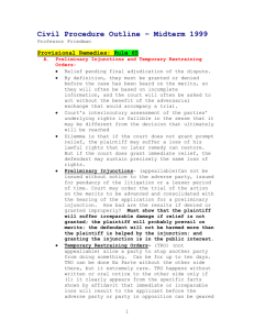 Civil Procedure Outline – Midterm 1999