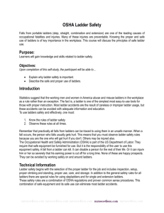 OSHA Ladder Safety Falls from portable ladders (step, straight