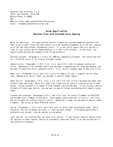 CFS 100-2 Guide Specification for Extended Joint Floors