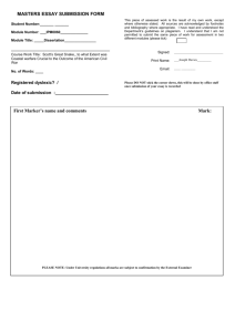 masters essay submission form - Cadair Home