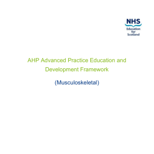 AHP Advanced Practice Education and Development Framework