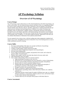 AP Psychology Syllabus - To Parent Directory