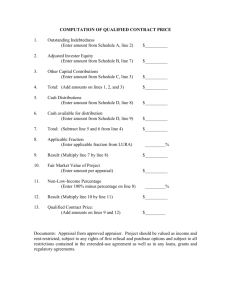 15 Yr Contract Calculation Form and Schedules