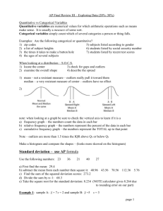 AP Statistics Review – Chapter 1