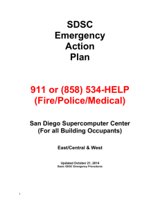 SDSC Emergency Action Plan - San Diego Supercomputer Center