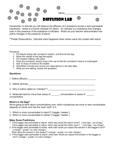 Diffusion/membrane lab - Mrs. Parks' Classroom