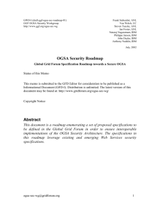 OGSA Security Roadmap
