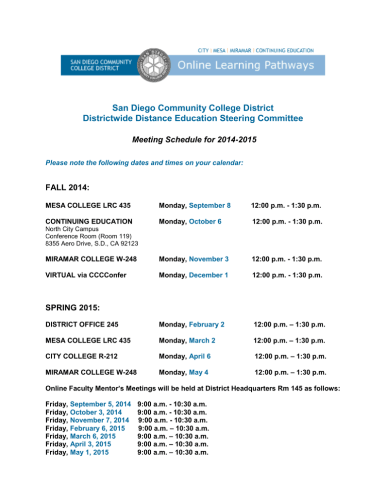 Sdccd 2025-2026 Academic Calendar