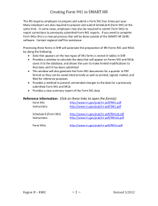 Creating Form 941 in SmartHR